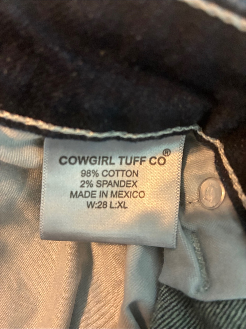 Cowgirl Tuff Men's Dark Blue Bootcut Jeans - Picture 8 of 8
